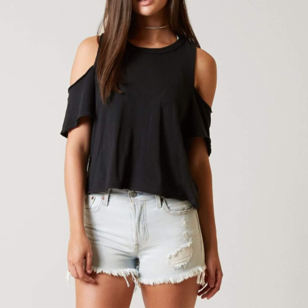 NWT Free People Taurus Tee  Cold Shoulder Top Sm